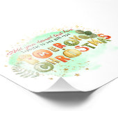 カードとギフト用のかわいいメリークリスマスタイポグラフィ フォトプリント (角)