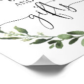 カードとギフト秋カボチャの赤ちゃんシャワーのサイン ポスター (角)