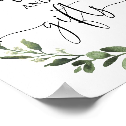 カードとギフト秋カボチャの赤ちゃんシャワーのサイン ポスター (角)