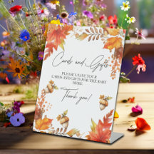 カードとギフト秋ボホフローラベビーシャワー