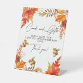 カードとギフト秋ボホフローラベビーシャワー 台座サイン (正面)