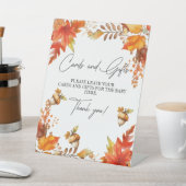 カードとギフト秋ボホフローラベビーシャワー 台座サイン (インサイチュ)