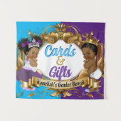 カードとギフト紫と青の性王室の別表示 タペストリー (正面(横))