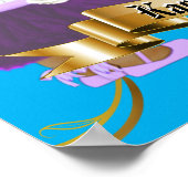 カードとギフト紫と青の性王室の別表示 ポスター (角)