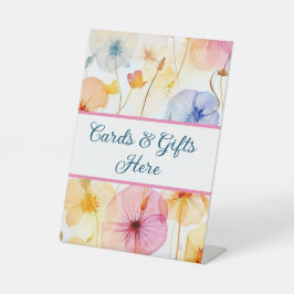 カードとギフト結婚ここにギフトテーブル記号 台座サイン