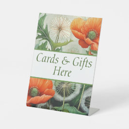 カードとギフト結婚ここにギフトテーブル記号 台座サイン