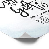 カードとギフト結婚のサインティール(緑がかった色)&金ゴールドゲートGeode ポスター (角)