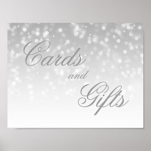 カードとギフト結婚のサイン銀《写真》ぼけ味灯 ポスター (正面)