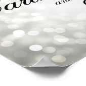 カードとギフト結婚のサイン銀《写真》ぼけ味灯 ポスター (角)