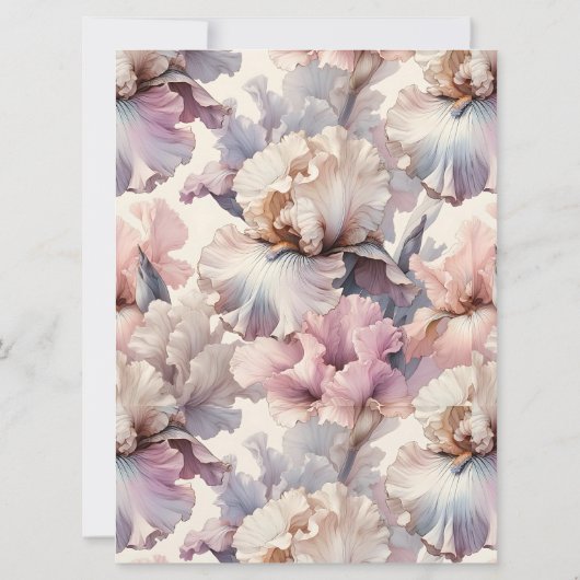 カードとギフト結婚のサイン、エレガントフローラ赤面 (裏面)