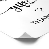 カードとギフト結婚のサイン ポスター (角)