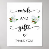 カードとギフト結婚のサイン ポスター (正面)