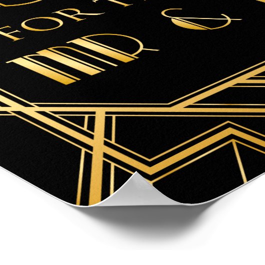 カードとギフト結婚のサイン | Gatsbyアールデコ ポスター (角)