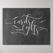 カードとギフト結婚シャルボードの標識 ポスター (正面)