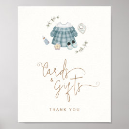 カードとギフト署名ボホ服ベビーシャワー ポスター
