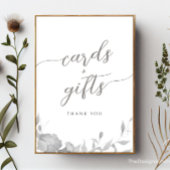 カードとギフト署名ミニマリストbohoフローラ装飾 招待状