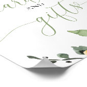 カードとギフト赤ちゃんシャワーカラフル明るいフローラ ポスター (角)