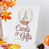 カードとギフト赤ちゃんシャワーピーターうさぎ秋 台座サイン