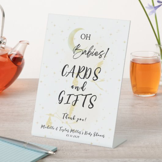 カードとギフト赤ちゃんシャワー台座看板 台座サイン (インサイチュ)