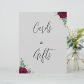 カードとギフト赤結婚バラのサイン (スタンド正面)