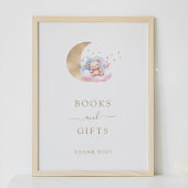 カードとギフト金ゴールドムーンスターズ赤ちゃんシャワーのサイン ポスター