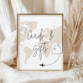 カードとギフト飛行機の赤ちゃんシャワーポスター ポスター