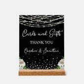 カードとギフト黒いサインストリングライト アクリルサイン (正面)