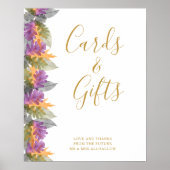 カードとギフト オクトーバー リーブス ブライダル シャワー ポスター (正面)