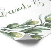 カードとギフト。オリーブ。イタリアン結婚夏 ポスター (角)