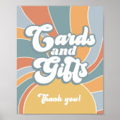 カードとギフト グルーヴィー レトロ サンシャイン ベイビー シャワー ポスター (正面)