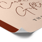 カードとギフト コーヒー ブライダルシャワー ポスター (角)