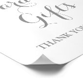 カードとギフト サイン ピンクの水彩花 (角)