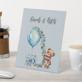 "カードとギフト"サイン – Oh Boy Baby Shower 台座サイン (インサイチュ)