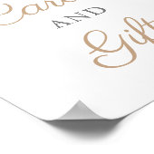 カードとギフト ジャングルの葉 ブライダルシャワーの看板 ポスター (角)