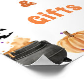 "カードとギフト"ブキュート幽霊赤ちゃんシャワーゲーム ポスター (角)