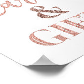 カードとギフト ベビーシャワー サイン ローズゴールド (角)