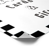 "カードとギフト"ボー赤ちゃんおもしろいシャワーのゲーム ポスター (角)