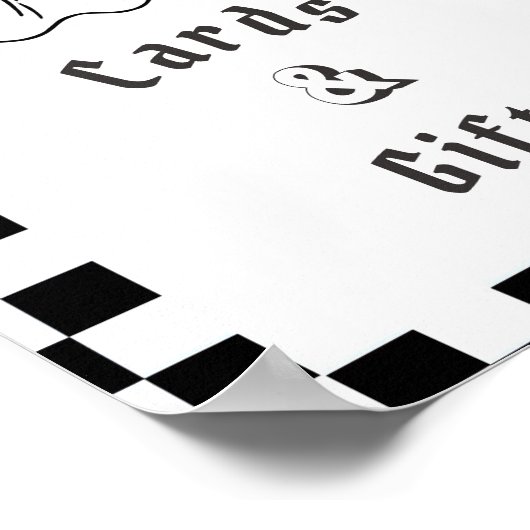 "カードとギフト"ボー赤ちゃんおもしろいシャワーのゲーム ポスター (角)