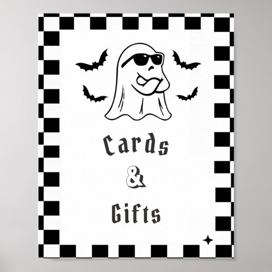 "カードとギフト"ボー赤ちゃんおもしろいシャワーのゲーム ポスター (正面)