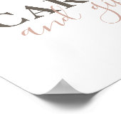 カードとギフト。モダンシンプルタイポグラフィ結婚ズ ポスター (角)