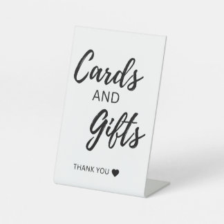 カードとギフト 台座サイン