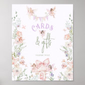 カードとギフト 妖精の誕生日お祝い ポスター (正面)