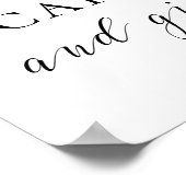 カードとギフト。白黒結婚徴候 ポスター (角)