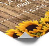 カードとギフト |素朴ひまわり結婚フローラ ポスター (角)