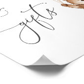 カードとギフト 青いテディベア ベビーシャワー サイン (角)