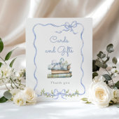 カードとギフトBlue bow新しいチャプター赤ちゃんシャワー ポスター