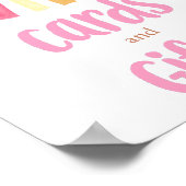 カードとギフトbohoサンシャインピンクイエローオレンジ ポスター (角)