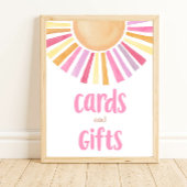 カードとギフトbohoサンシャインピンクイエローオレンジ ポスター