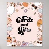 カードとギフトGroovyハロウィーン幽霊赤ちゃんシャワー ポスター (正面)