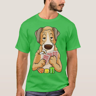 カードとチップを使って犬を出す Tシャツ